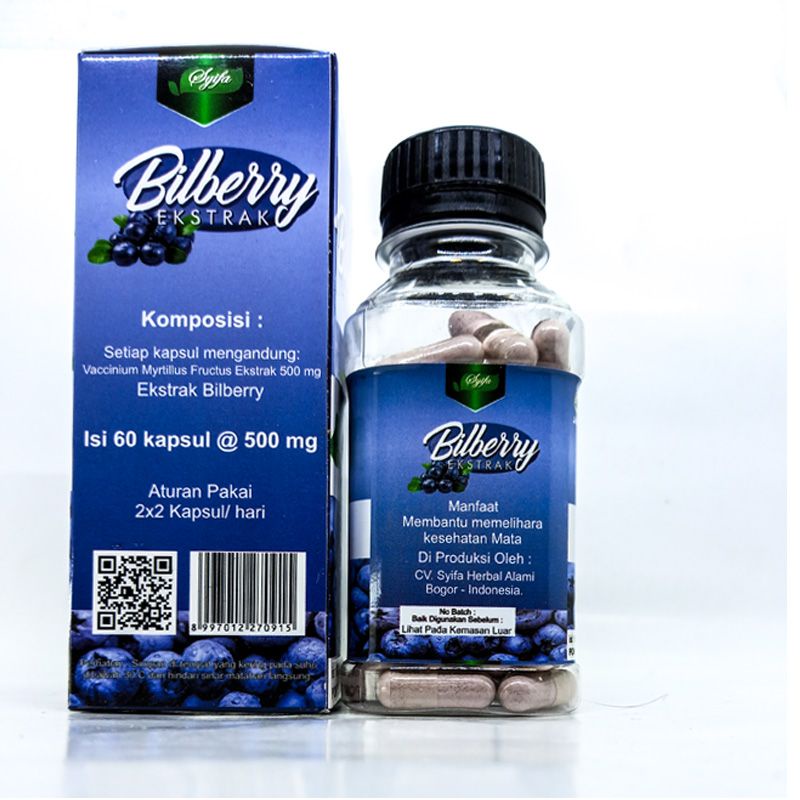 Kapsul Extrak Bilberry Syifa Herbal Kesehatan Mata | Herbal Bilberry AINI - Herbal Untuk Kesehatan M