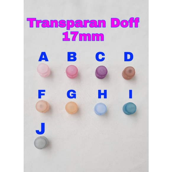Stopper Klakson Transparan Doff 2 Lubang Warna 1pcs / Stoper Klakson Dove-Transparan Doff