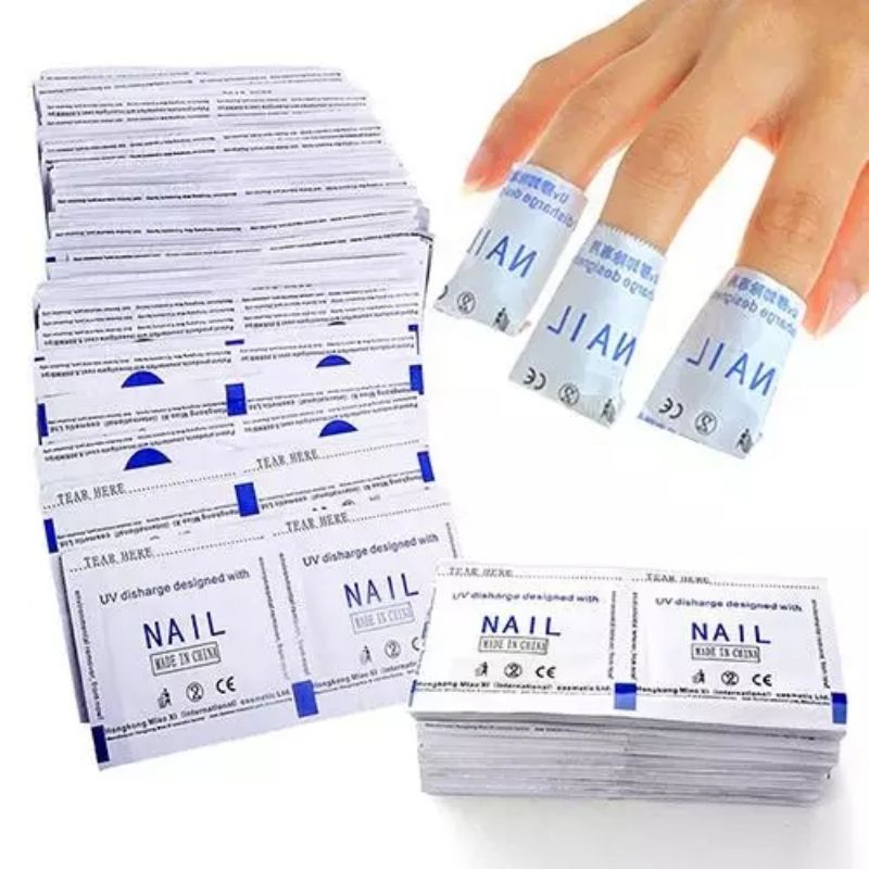 Remover Nail Gel UV Polish (MINIMAL 10PCS Pembelian Single) Penghapus Kutek Gel Wrap Remover