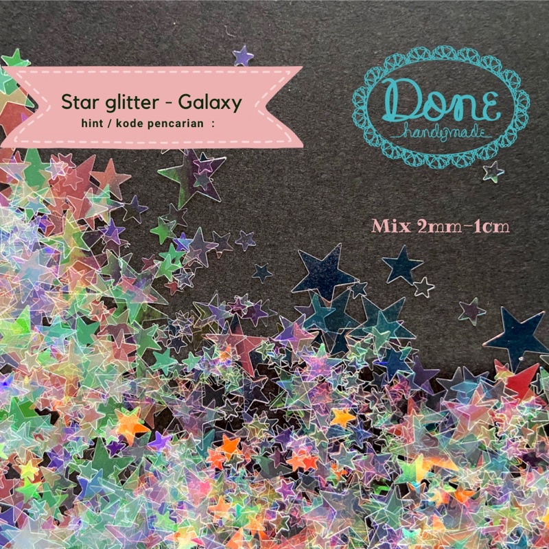 Star glitter bintang glitter slime glitter resin dekorasi tas dekorasi aksesoris nail art glitter halloween