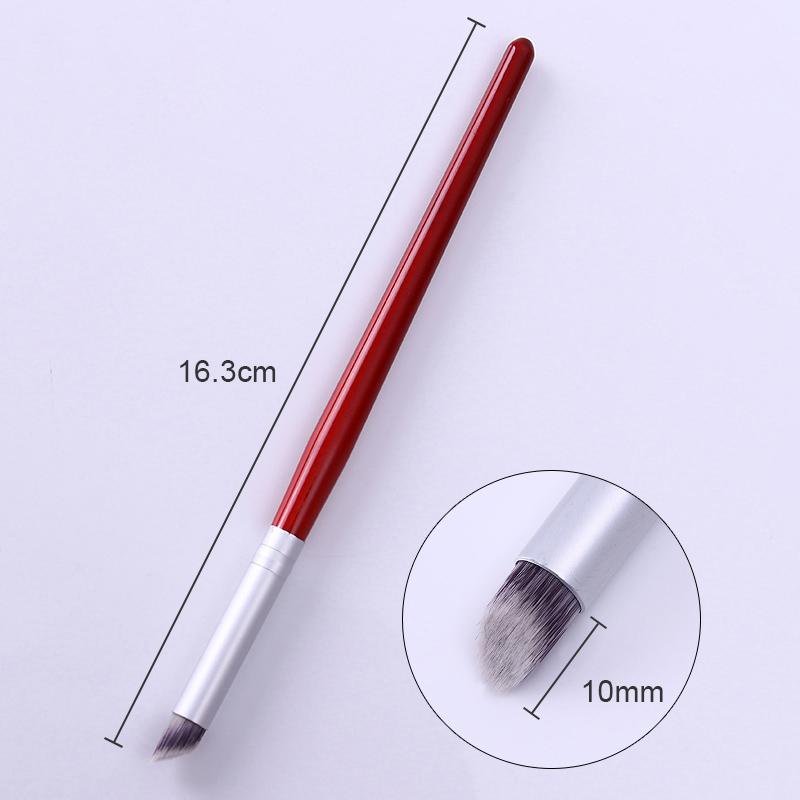 Kuas Kuku Menggambar Lukisan Brush Pen Gagang Hitam Tips Perancis Desain Kuku UV Gel DIY Alat Nail Art