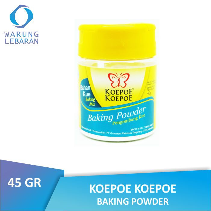 

Koepoe Koepoe Baking Powder 45 GR | Pengembang Kue Kupu Kupu