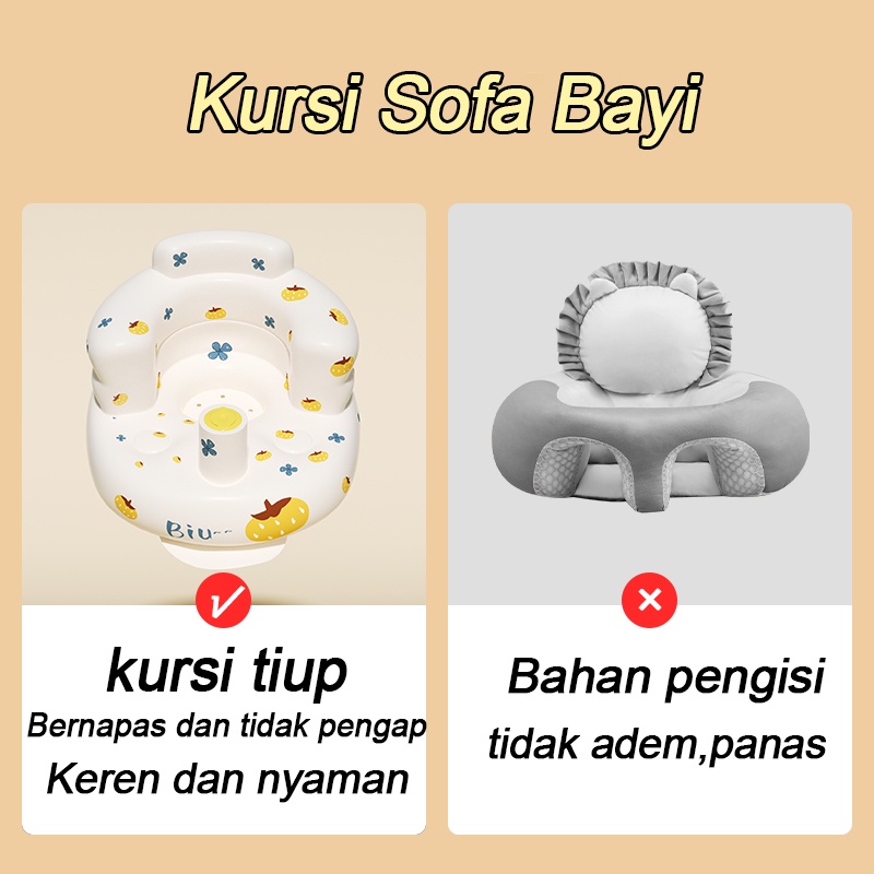 (COD) Kursi Sofa Bayi Tiup PVC Bahan Pompa Angin Sofa Bayi Chair Kursi Makan Bayi Cocok Untuk Bayi Kursi Bayi Pompa Untuk Belajar Duduk Makan Main Dan Mandi Ada Musik Bayi—Kursi Bayi / Sofa