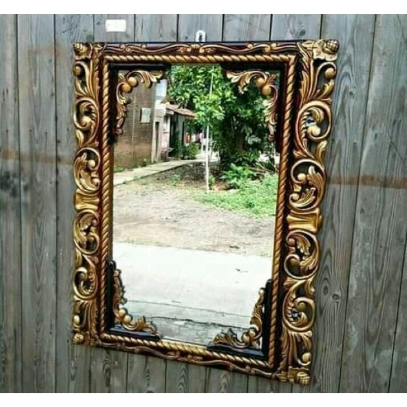 KACA DINDING / KACA ARTISTIC/ CERMIN KAYU