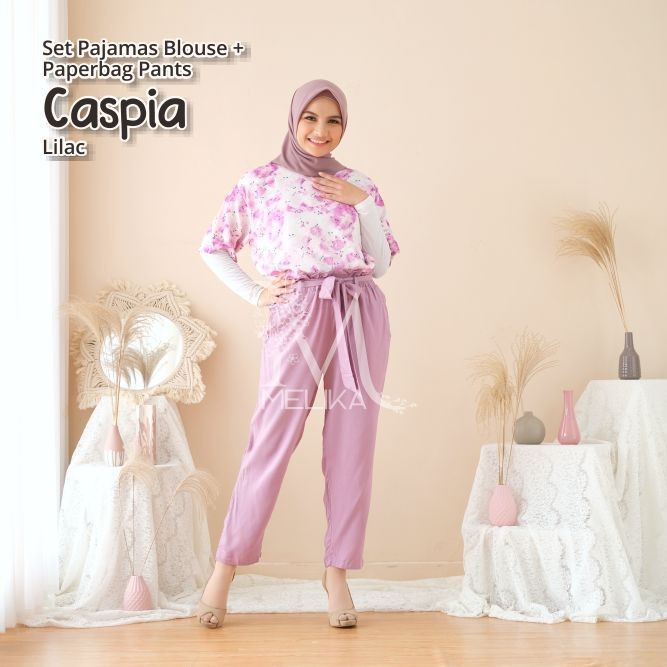 PIYAMA WANITA PAJAMAS SET RAYON TANGAN PENDEK CELANA PANJANG TIE DYE CASPIA pmi