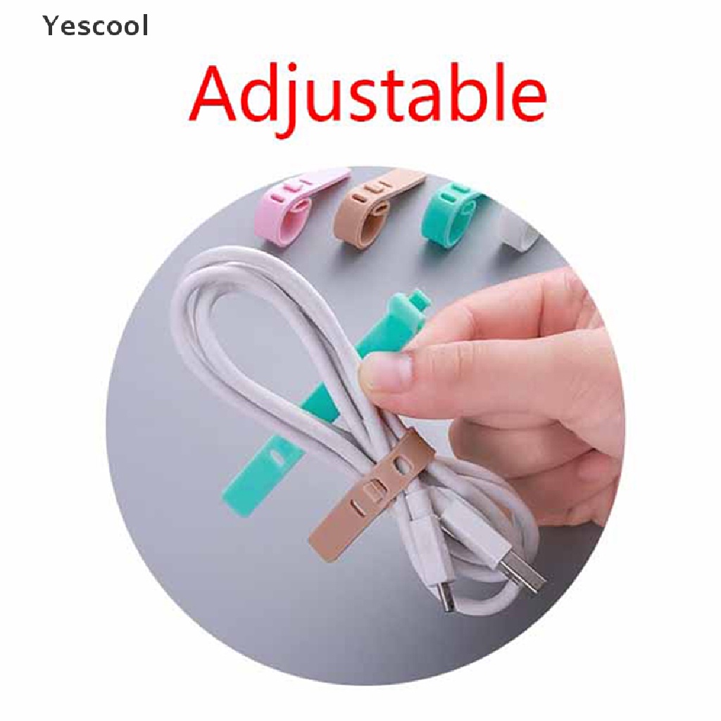 Yescool 4Pcs Penggulung Kabel Bahan Silikon