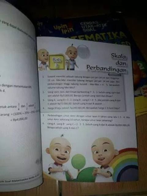 Buku Matematika Kelas 6 Upin Ipin Utak Atik Soal Matematika