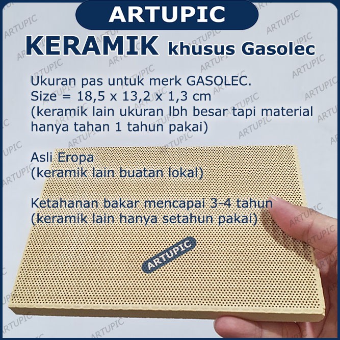 KERAMIK Gasolec Pemanas Infrared Asli Eropa Kandang Ayam Ketahanan Bakar 4 Tahun Lebih