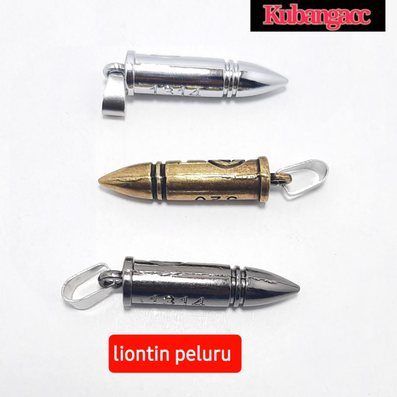 Kubang Store Liontin. Bandul Kalung peluru Liontin peluru Bandul peluru Bandul kalung pria wanita
