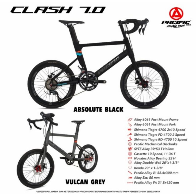 SEPEDA MINIVELO 20 451 PACIFIC CLASH 7.0 2 x 10 SPEED
