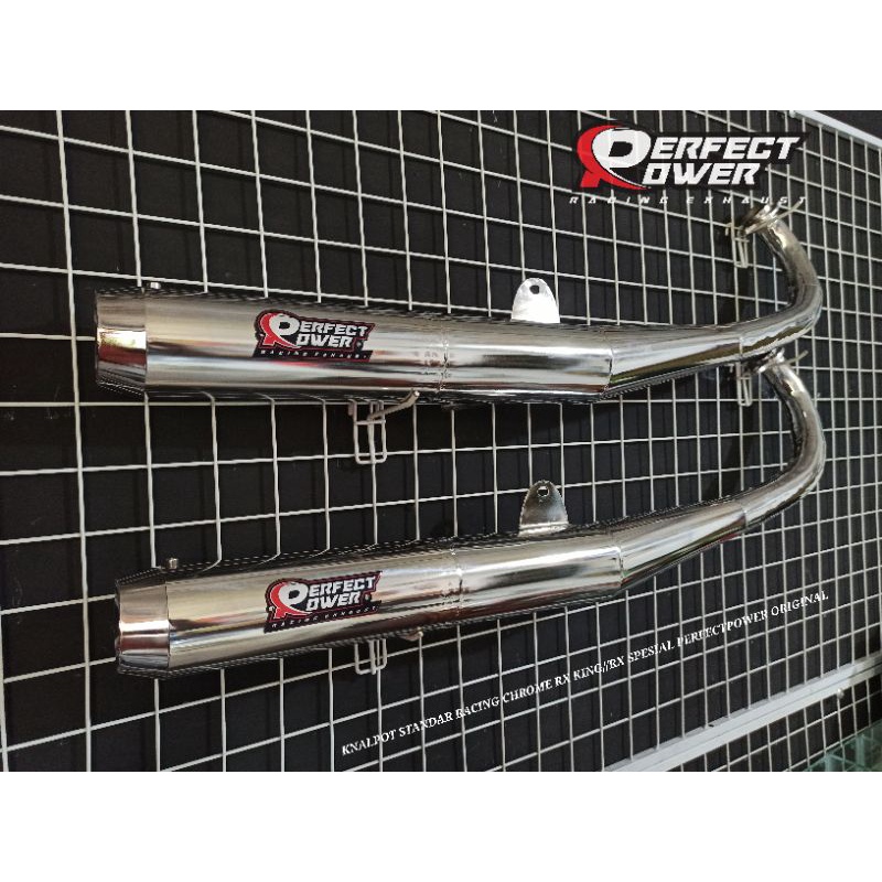 Knalpot Rx king Rx spesial Standar Racing Chrome Anti karat PerfectPower original-2