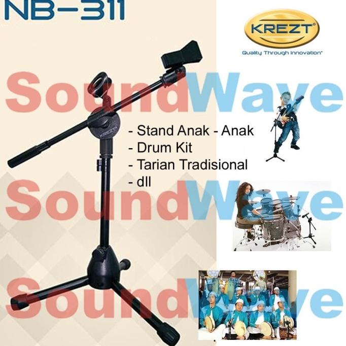 KREZT NB 311 TIANG STAND MIC PENDEK MICROPHONE MIKROFON MIK NB311