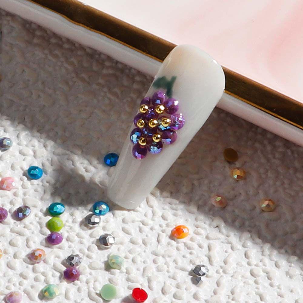 Mxbeauty Nail Art Dekorasi DIY Tips Kuku Halus Hiasan Kuku Manikur Aksesoris Warna Campur Kristal Nail Charms