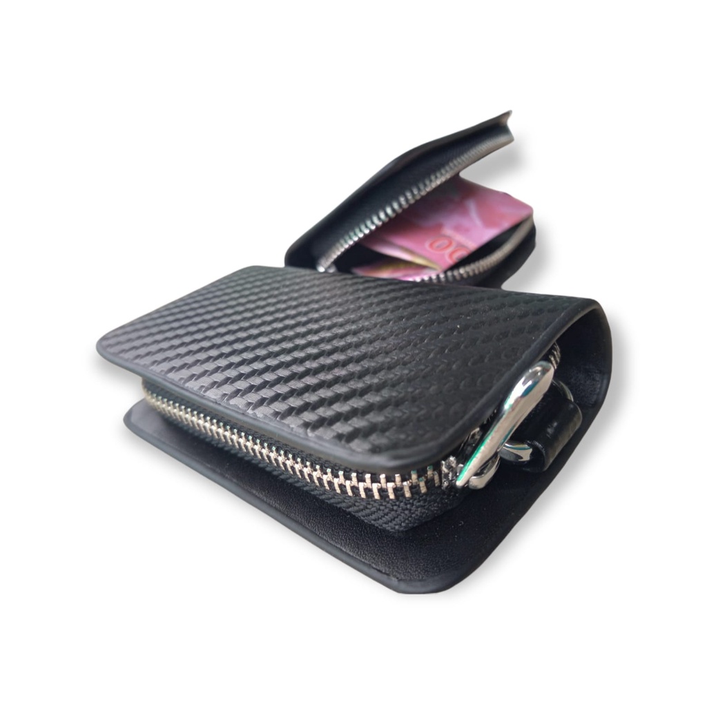 Dompet Kunci Remot STNK mobil Motor bentuk Remot PCX motif carbon elegan