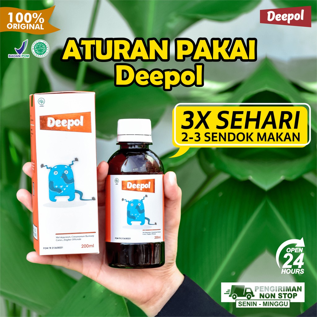 Madu Deepol - Solusi Atasi Anak Gampang Ngompol Ompol &amp; Perlancar Saluran Pencernaan Anak Grab Gosend Isi 200ml