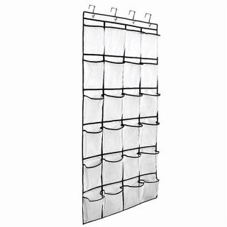 12 24pocket Over The Door Shoe Organizer Hanging Organizers Space Saver Rack Hanging Storage Hanger Shopee Indonesia