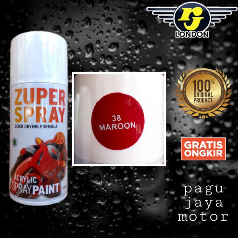 pilox pilok 150cc merah maroon zuper spray cat semprot spray paint