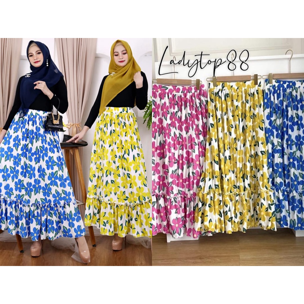 ROK SUSUN MOTIF SAKURA // SKIRT MOTIF SAKURA // HYGET PREMIUM / SKIRT MAYUNG