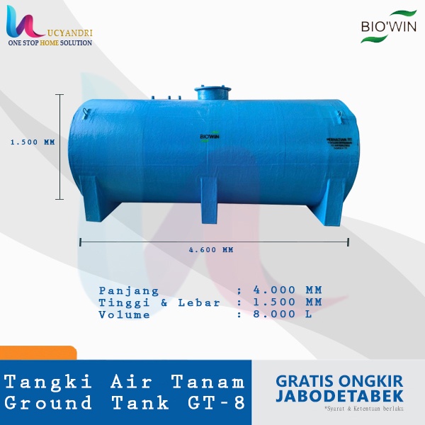 Tangki Air Tanam 8000 L Toren Pendam Tandon Ground Tank GT-8