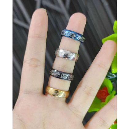 CINCIN TITANIUM TAUHID PRIA DAN WANITA / CINCIN PEMBAWA BERKAH