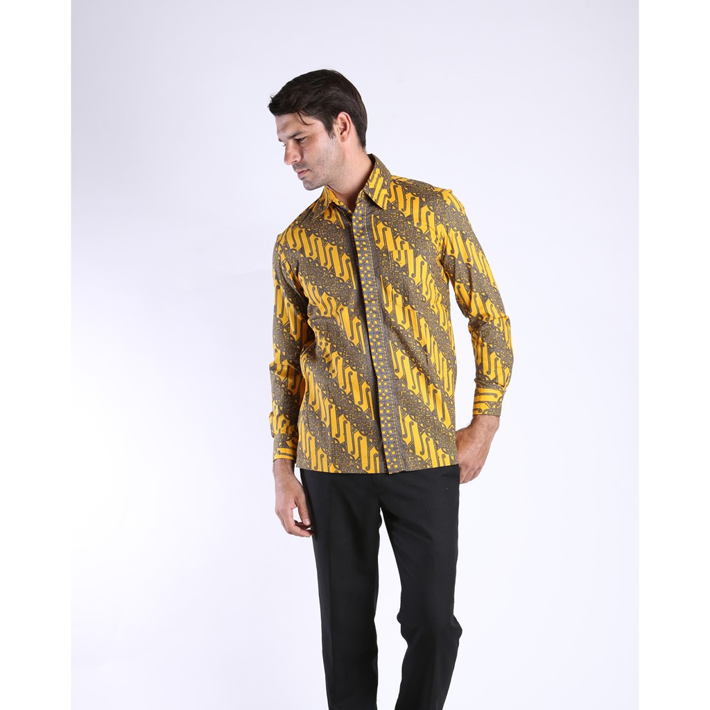 Batik Kammi Kemeja Barata Kuning L/S KBR1-061