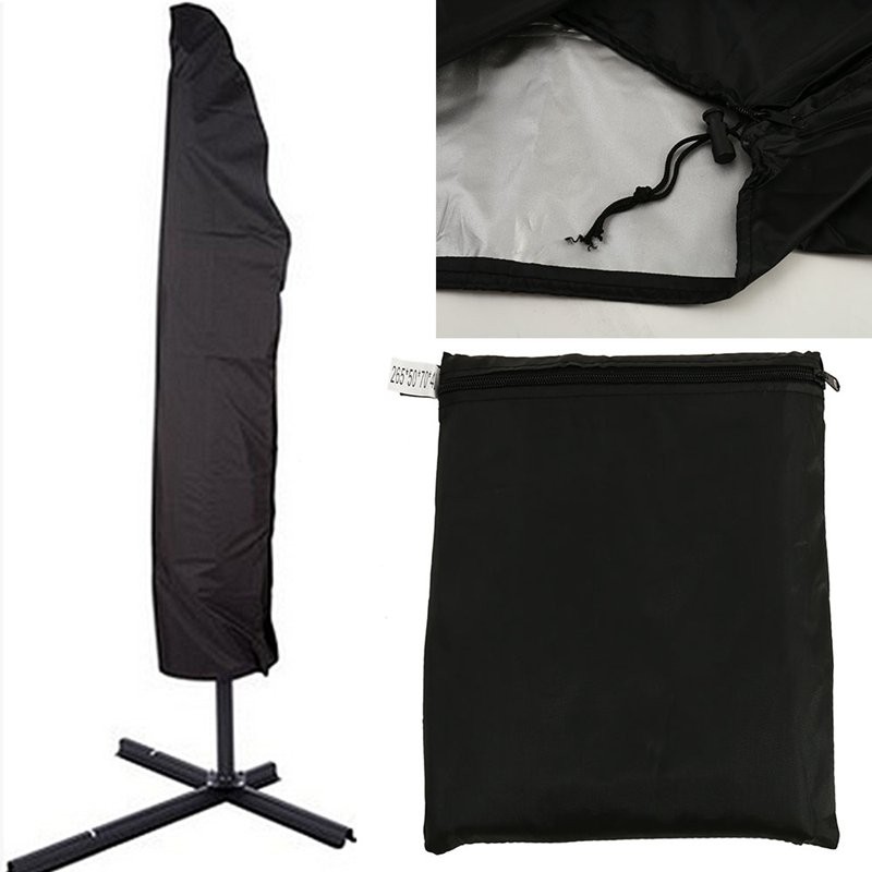 Furniture 7 13 Garden Offset Umbrella Cover Waterproof For Outdoor Garden Patio Umbrellas With Zipp Shopee Indonesia
