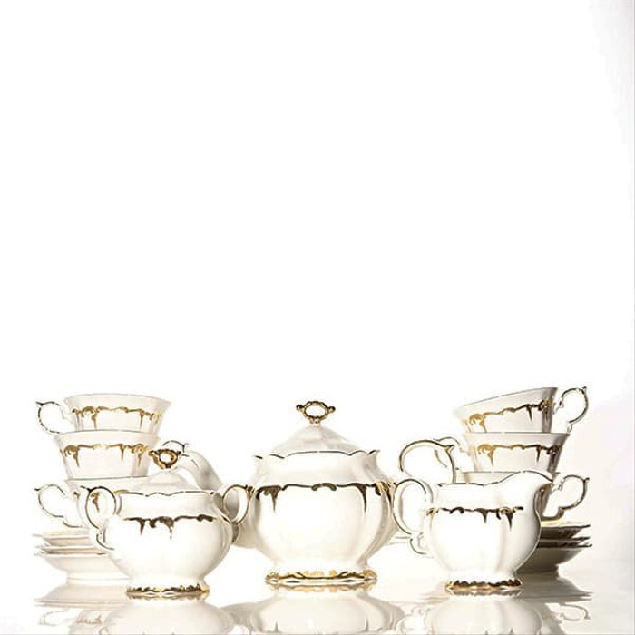 Tea Set Keramik Capodimonte 17 pcs