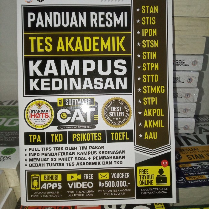 

PROMO TERMURAH BUKU PANDUAN RESMI TES AKADEMIK KAMPUS KEDINASAN KPL165
