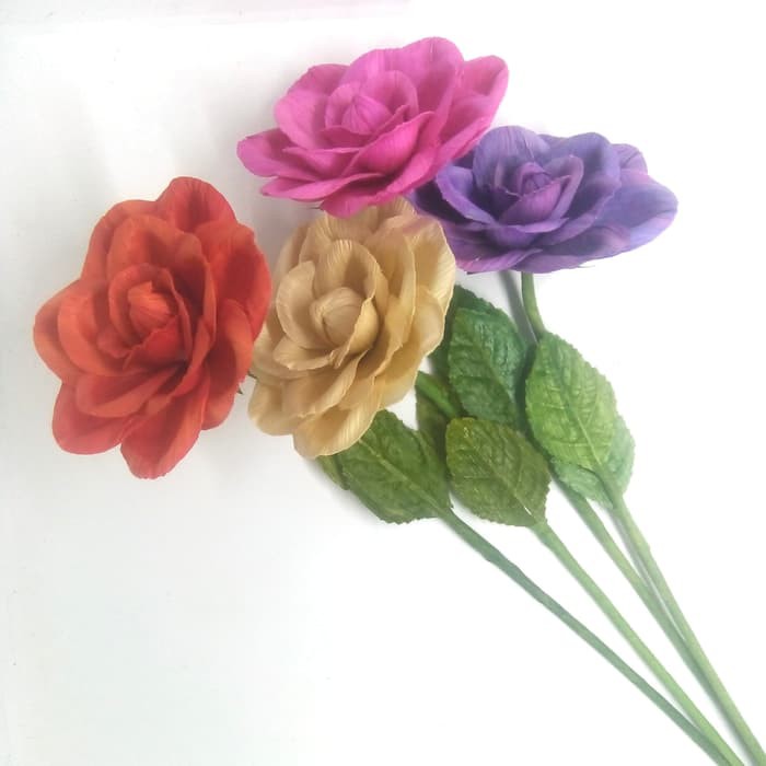 Menakjubkan 20 Gambar Bunga Mawar Dari  Kulit  Jagung  