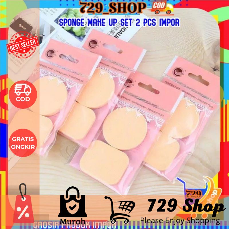 ISI 2 Spon Bedak Basah Korea Import / Sponge Make up Best Seller