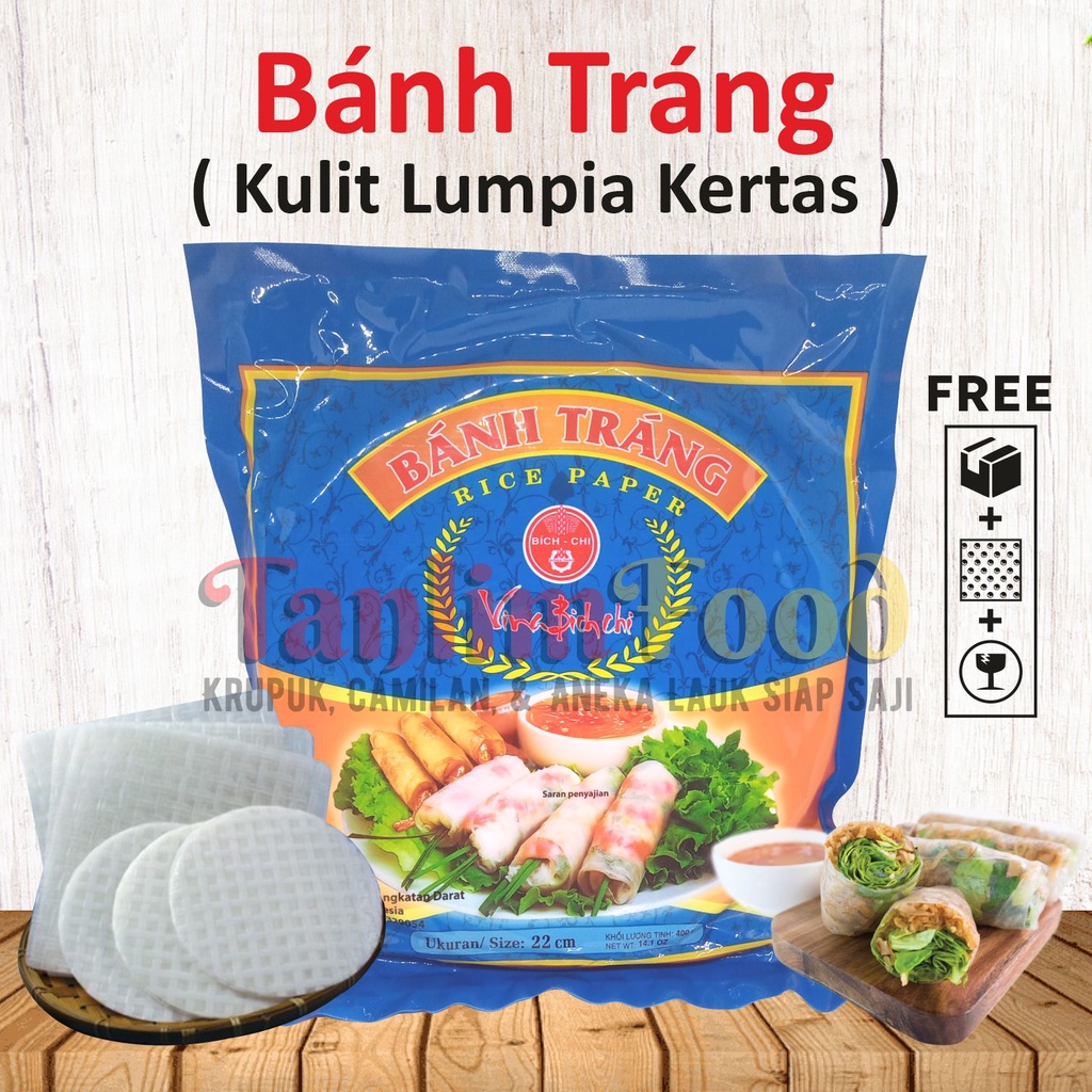 Bánh tráng Rice Papper / Kulit Lumpia Kertas Putih ukuran 22cm - 400gr