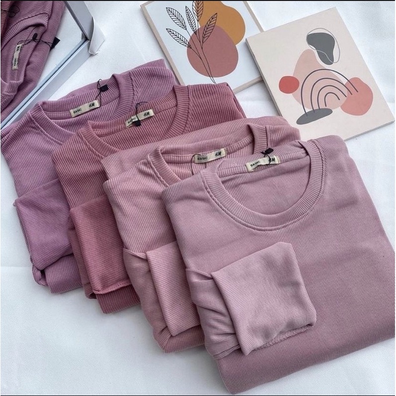 KAOS LENGAN PANJANG PRIA WANITA COTTON PREMIUM ROUND NECK REGULER FIT KAOS POLOS PRIA LONGSLEEVE