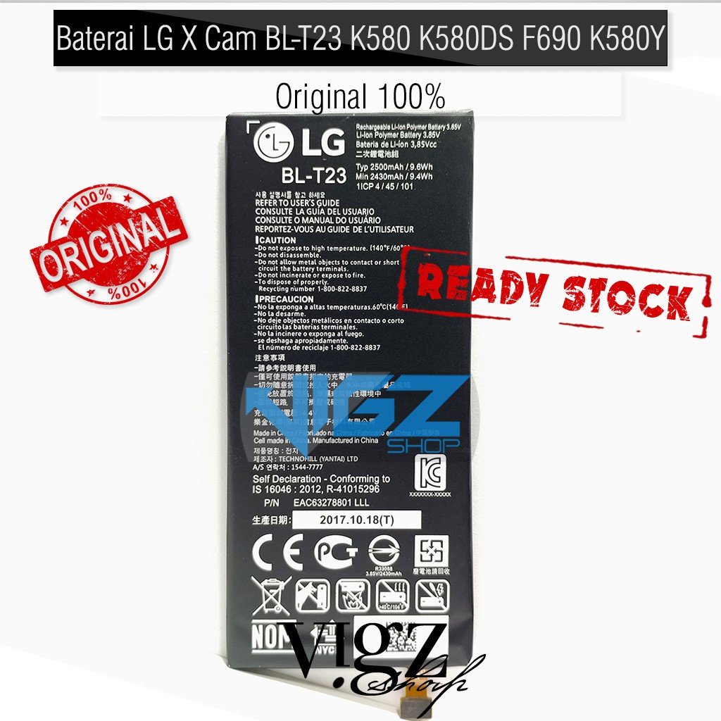 Baterai LG X Cam BL-T23 K580 K580DS F690 K580Y Original 100%