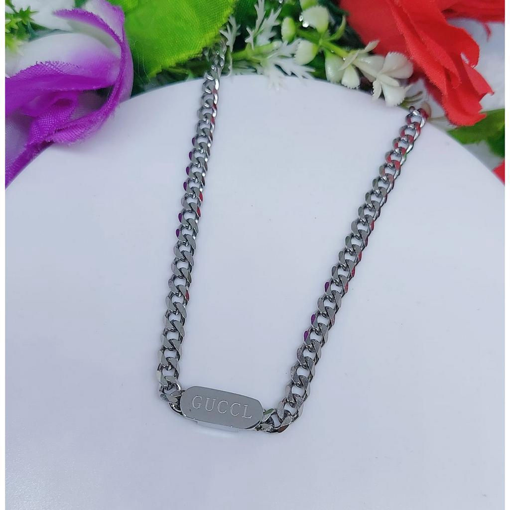 Kalung Titanium Anti Karat Pehiasan Fashion 7750