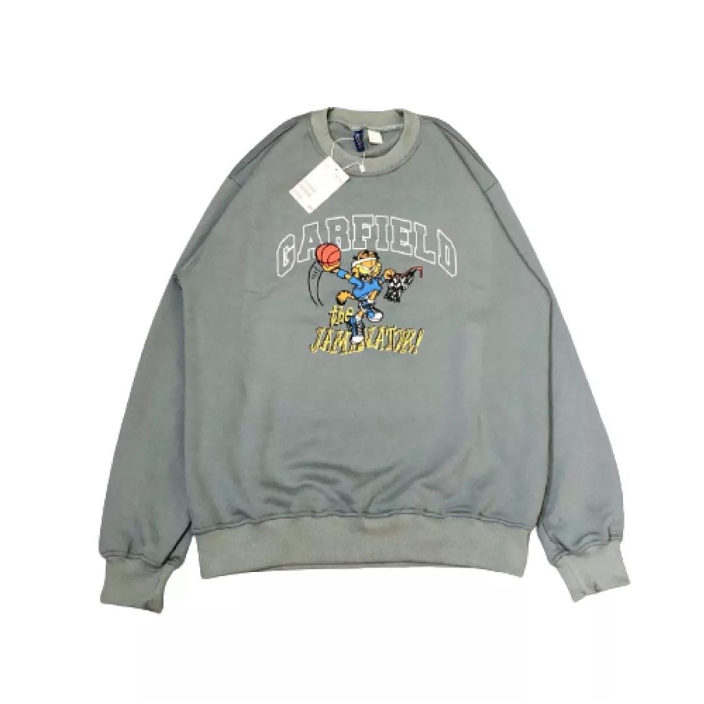 Sweater Hoodie Crewneck Nasa H*M Garfield Original Distro Tosca Premium Untuk Pria Dan Wanita