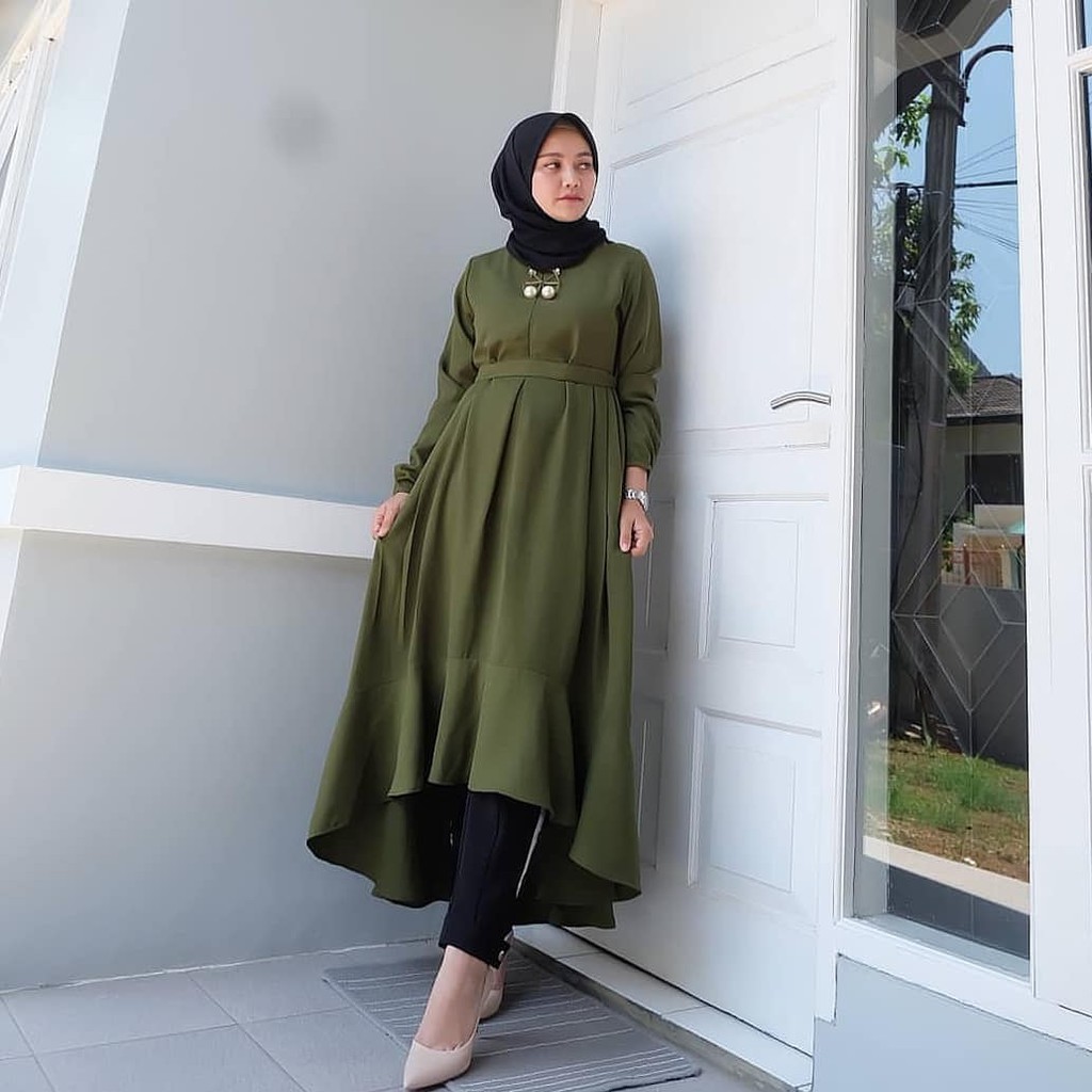 NADA TUNIK Bahan Balotelly Baju Tunik Muslimah Model Terbaru Kekinian Tunik Murah Trendy Modern 2020