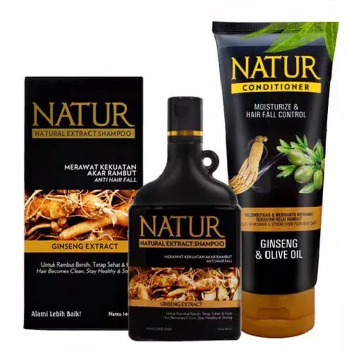 NATUR Shampoo Natural Extract Shampoo Conditioner 80ML 140ML 165ML 270ML by AILIN