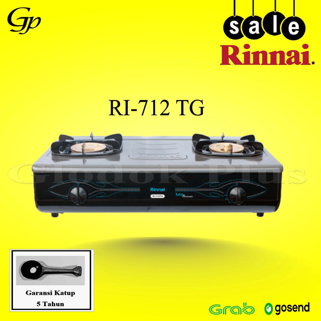 Rinnai RI-712TG Kompor Gas 2 Tungku rinai RI712TG turbo burner 712 TG