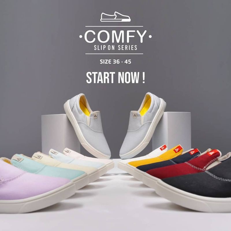 Aerostreet Comfy  Slip on Warna Pastel