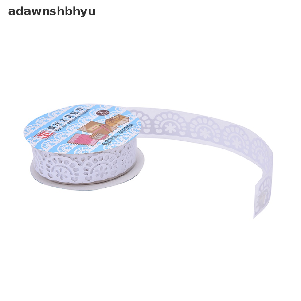 Adawnshbhyu NEW Roll DIY Washi Paper Lace Dekoratif Sticky Paper Masking Tape Perekat Diri