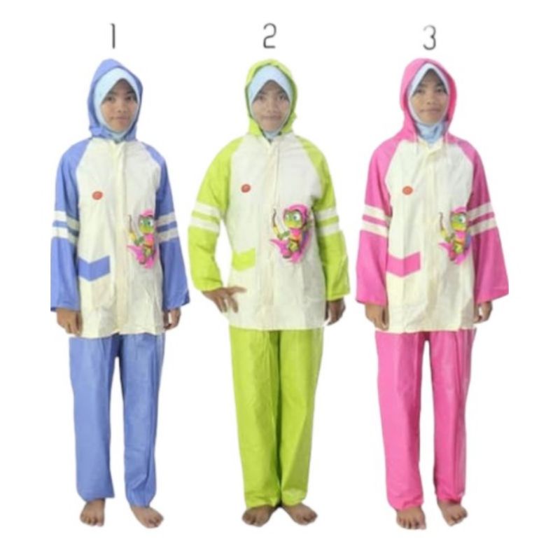 Jas Hujan Anak Remaja / Mantel Hujan Setelan Anak Remaja ABG Tanggung Indoplast(7-13 tahun)/ Jas Huj