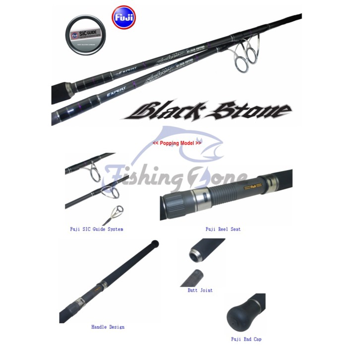Expert BLACK STONE Popping Rod GT792H - PE 8-10 (237cm) Joran Popping