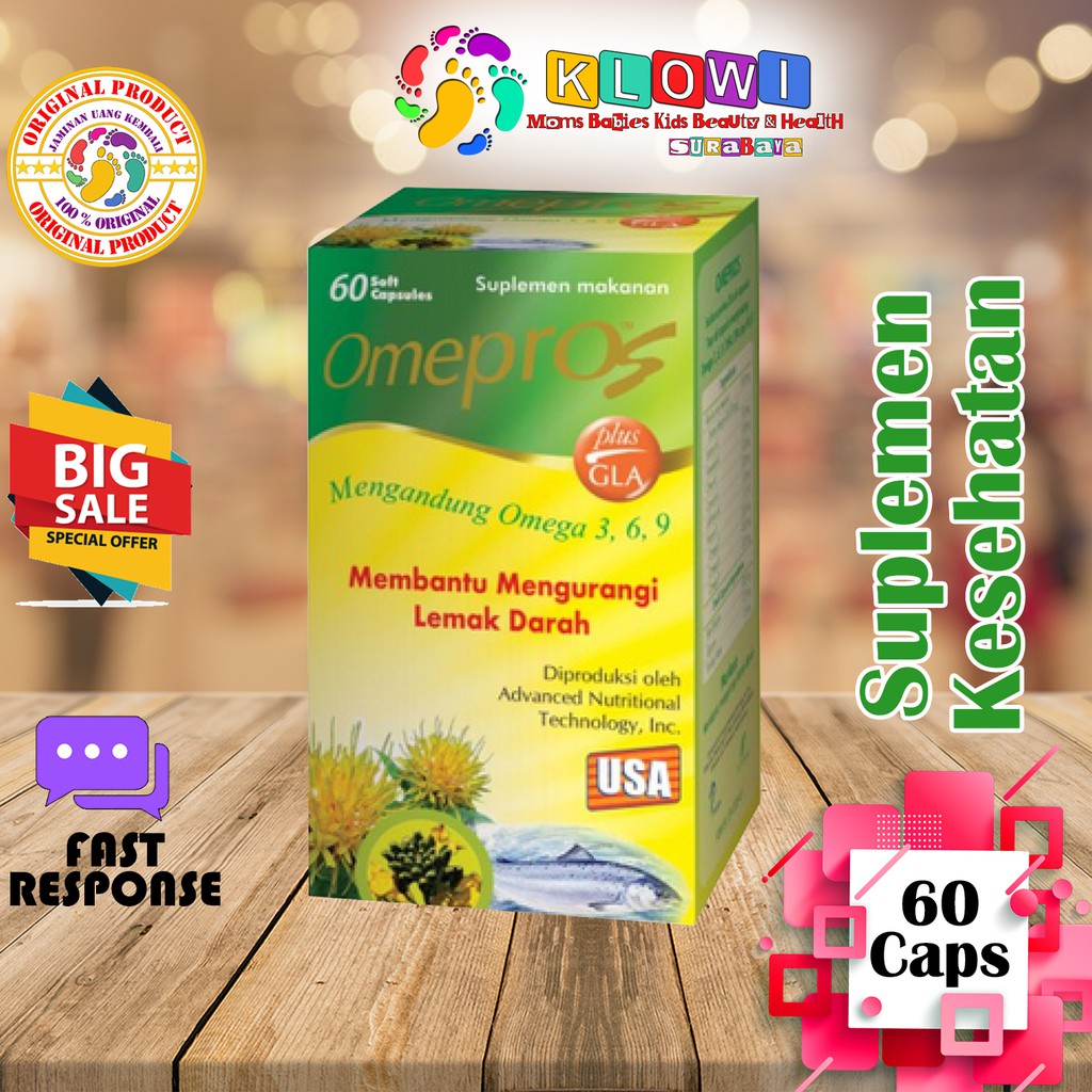 Omepros 30 &amp; 60  Softcapsul /Menurunkan Kolesterol /Mencegah Serangan Jantung dan Stroke/ Omepros 60