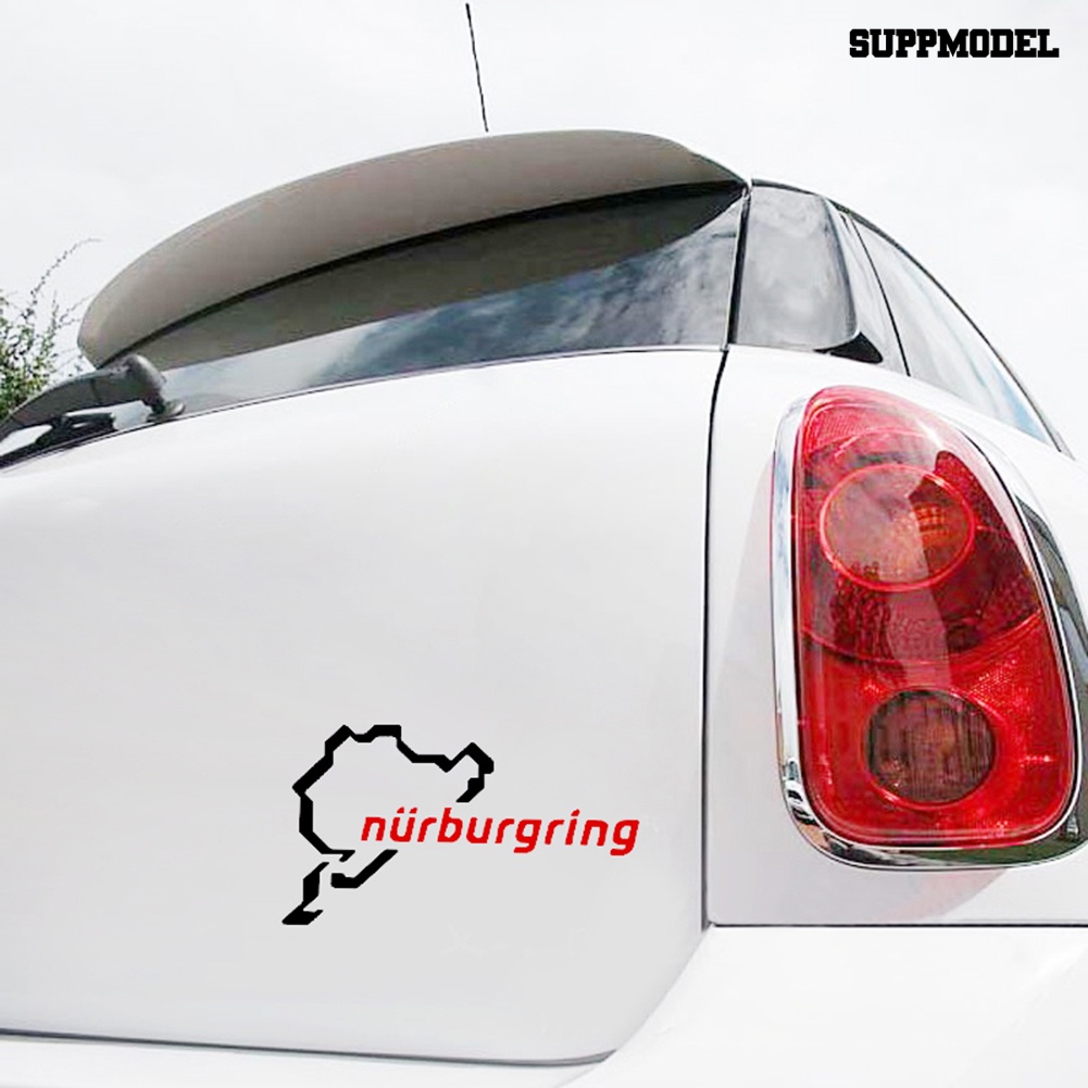 Stiker Decal Motif Tulisan Nurburgring Untuk Dekorasi Body / Bumper / Jendela Mobil