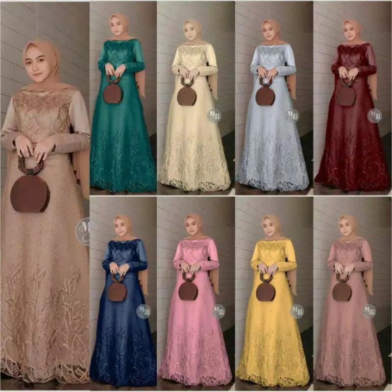 Gamis Aura Gown ,GAMIS SYAR'I Gamis Jumbo, Gamis Muslim Lebaran 2021