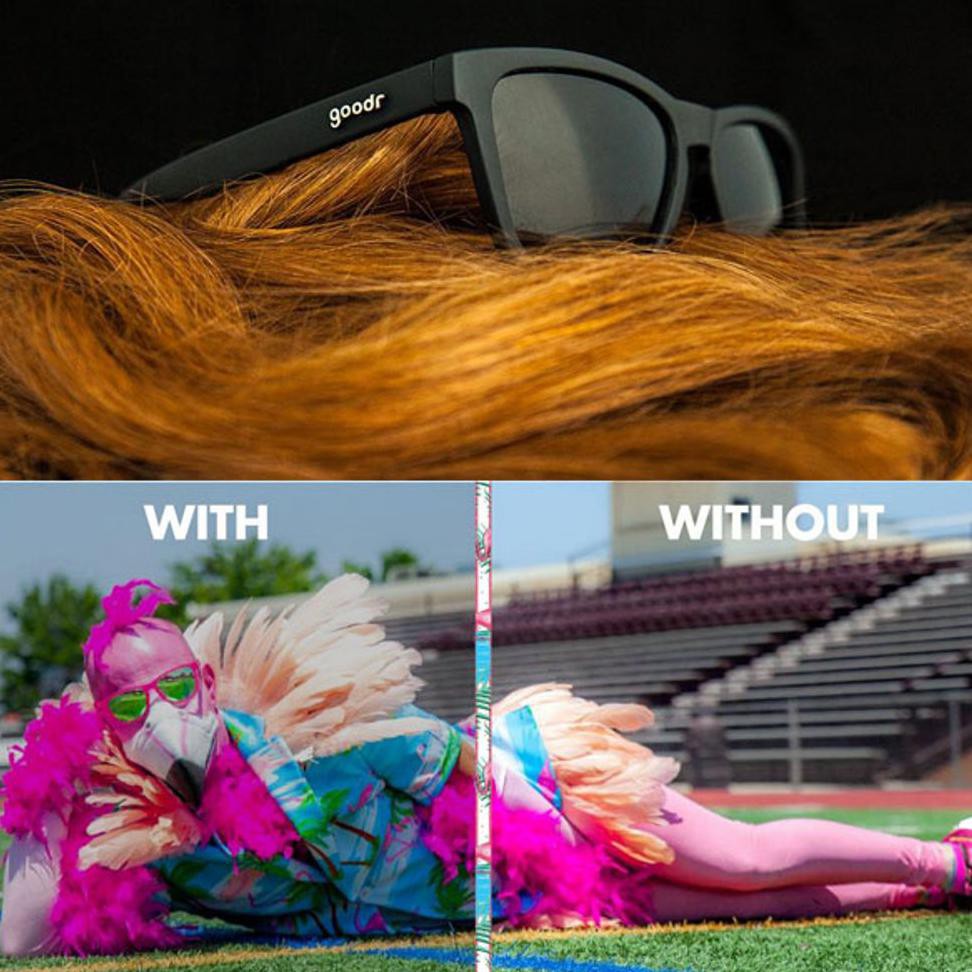 Kacamata Goodr Ogs Ginger Soul Black Kaca Hitam Polarized Uv400 Lari Kado Hadiah Sepeda Gaul