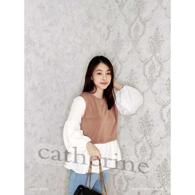 CATHERINE-SAVIRA BLOUSE / BLOUSE SCUBA / SCUBA TEBAL IMPORT