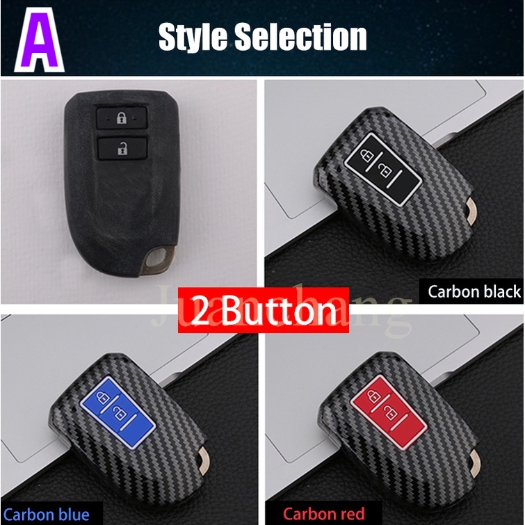 Case Remote Kunci Mobil 3 Tombol Bahan ABS fiber Silikon Untuk Toyota Yaris Vios XP150 HAIs 2020 Hiace 200 Sienta