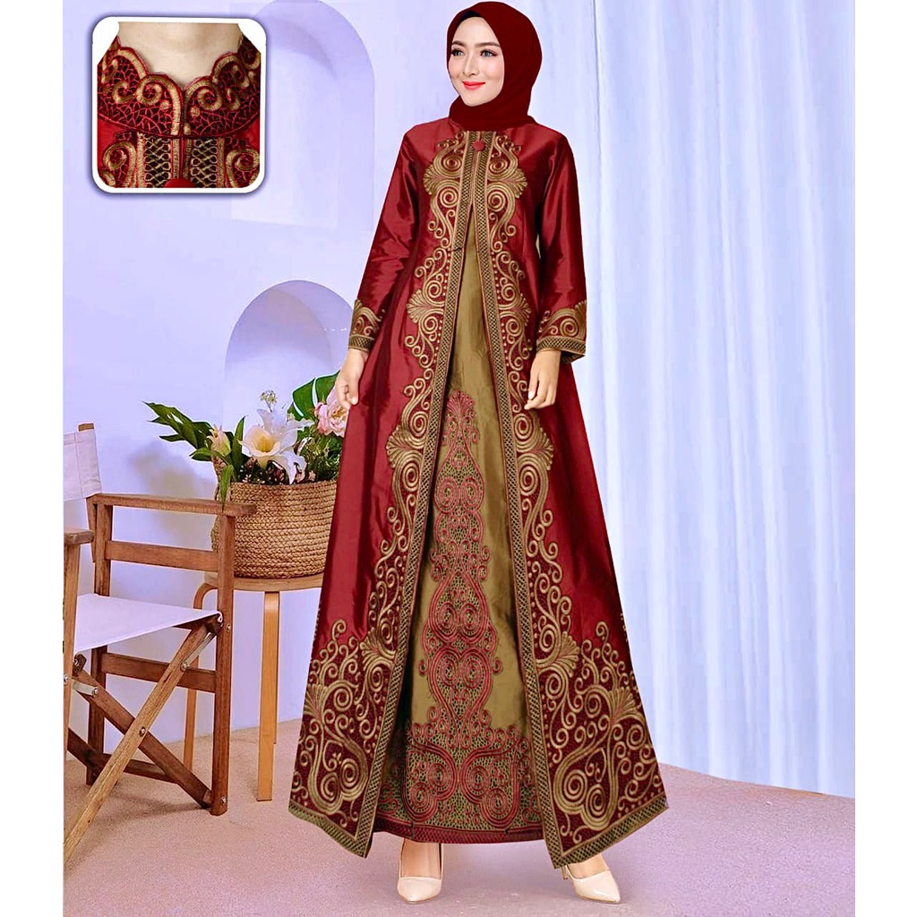 Kadai.baju / Gamis pesta / Gamis kondangan / Gamis khintani / Taffta bordir premium