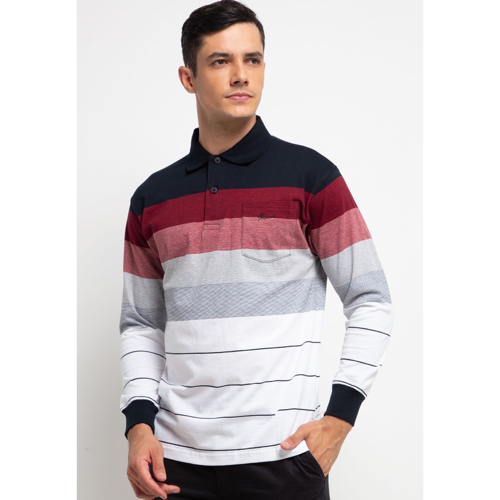 HASSENDA KAOS POLO SALUR PANJANG PRIA ARMAS - HPB81136